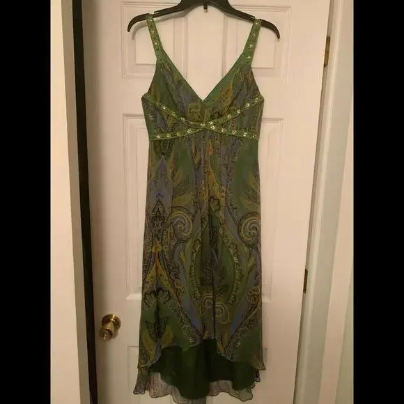 Dresses | Laundry By Shelli Segal Greengold Paisley Silk Bead Sequin Cocktail Dress 2 | Poshmark Dresses | Laundry By Shelli Segal Greengold Paisley Silk Bead Sequin Cocktail Dress 2 | Poshmark